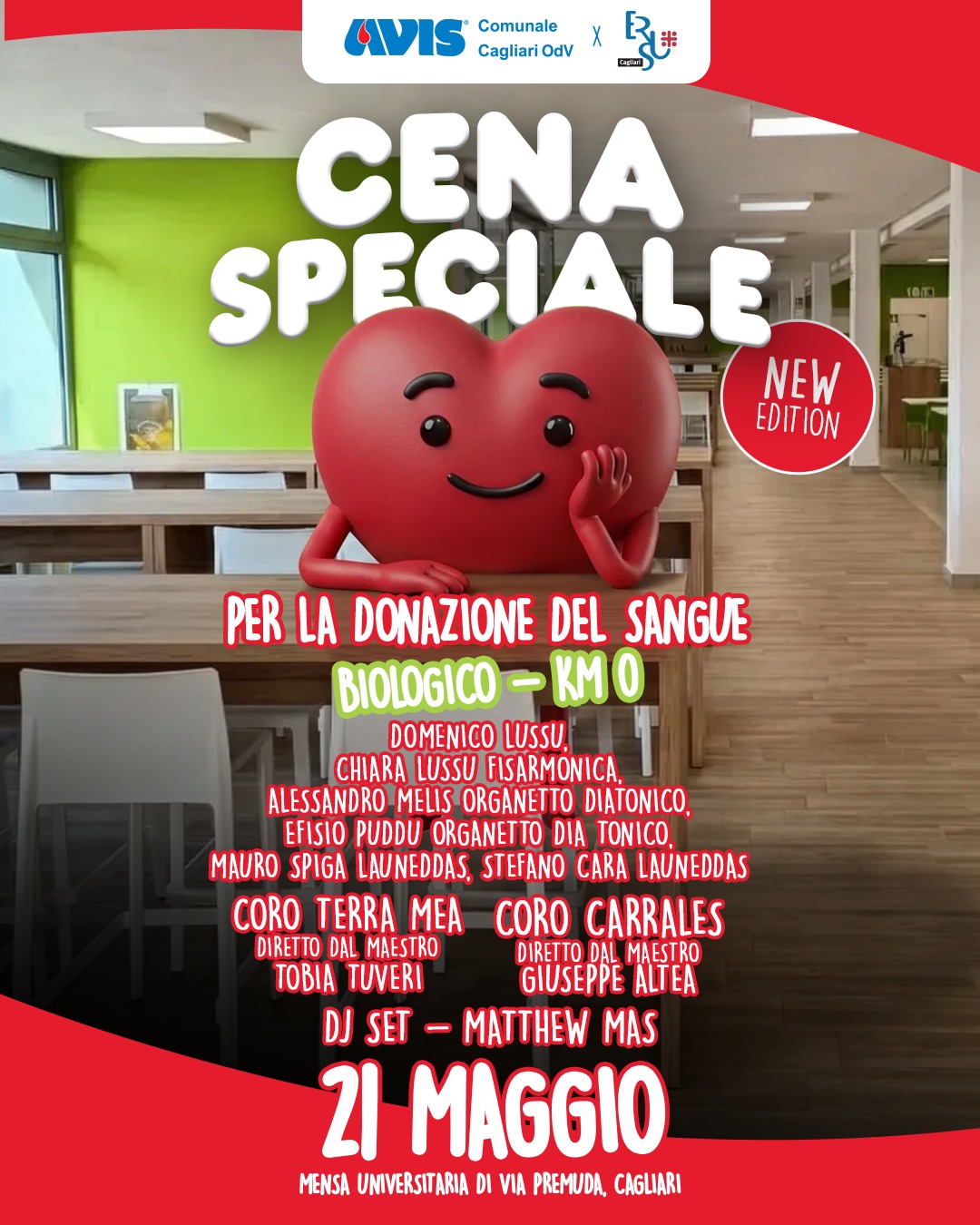 Locandina creata da AVIS comune di Cagliari